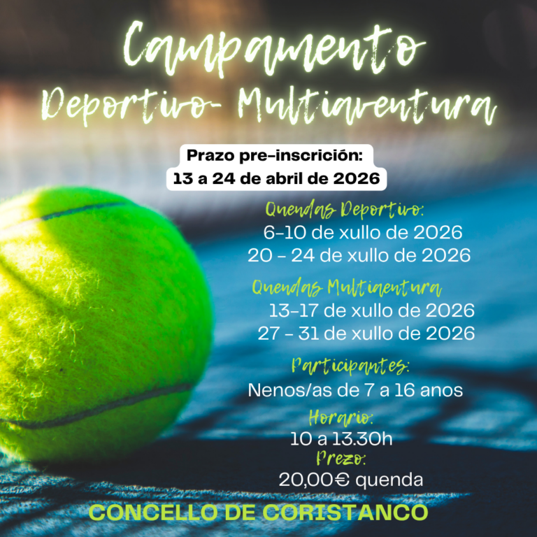 CAMPAMENTO DEPORTIVO E MULTIAVENTURAS – listaxe provisional de persoas admitidas
