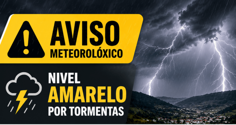 AVISO METEOROLÓXICO | NIVEL AMARELO POR TORMENTAS