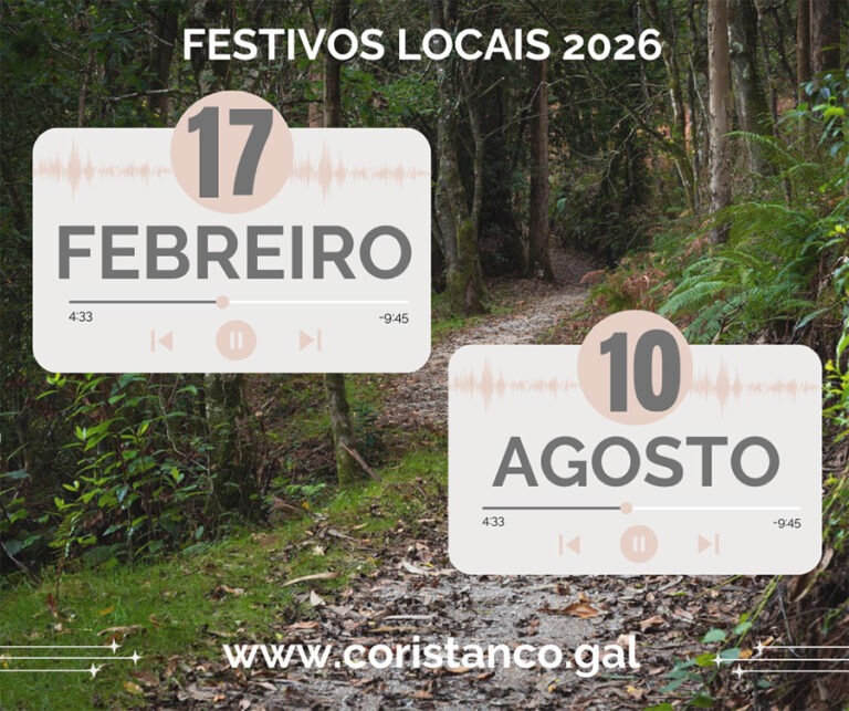 Festivos locais para o vindeiro 2026